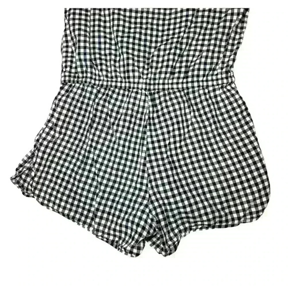 J. Crew Navy and White Gingham Romper Sz. XS Light weight - Picture 4 of 7
